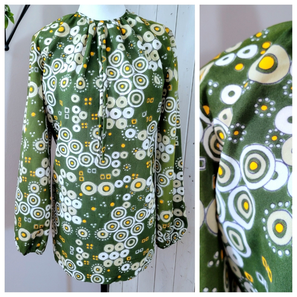 70's GROOVY LONGSLEEVE BLOUSE